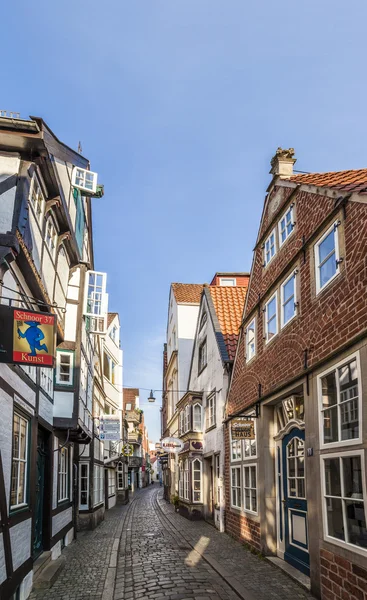 Houses in the quarter Schnoor in  Bremen — Stock Photo, Image