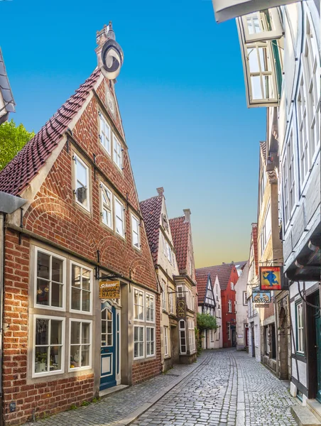 Huizen in de wijk Schnoor in Bremen — Stockfoto