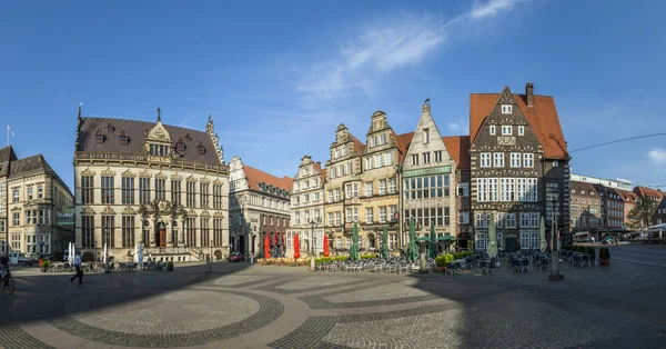 Facade of  the schuetting, a former guild house in Bremen — Stock Photo, Image