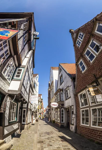 Colorful houses in historic Schnoorviertel in Bremen, Germany — Stock Photo, Image