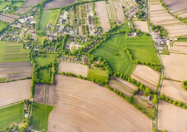 Aerial of rural landscape  near Hamburg — Stock Photo, Image