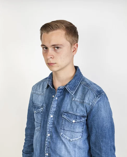 Portrait of angry looking  boy — Stock Photo, Image