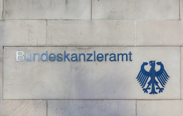 Government of Germany. Bundeskanzleramt. The inscription on the — Stock Photo, Image