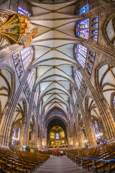 Decke des berühmten Straßburger Münsters — Stockfoto