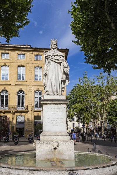 Słynna fontanna du Roi Rene w Aix en Provence — Zdjęcie stockowe