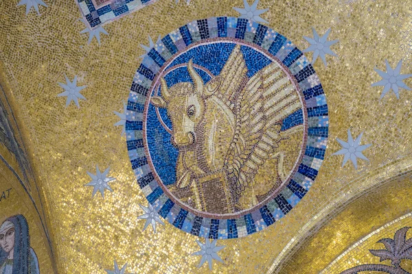 Pegasus mosaic at Mont Saint Odile Cloister, Ottrott, , France — Stock Photo, Image