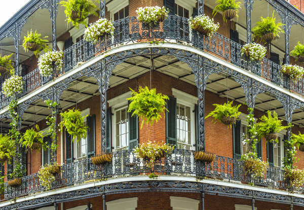 old New Orleans houses in french Quarter
