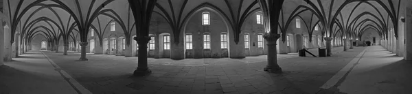 Dormitorium in the abbey. — Stock Photo, Image