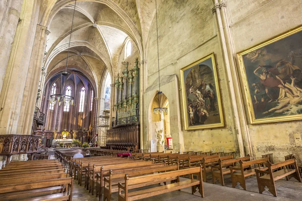 Cathedrale Sainte Sauveur v Aix-en-Provence, Francie — Stock fotografie