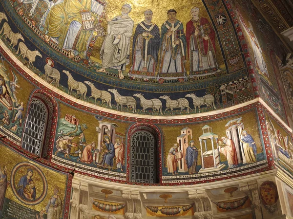 Mosaic on the altar of Santa Maria in Trastevere in Rome — Stock Photo, Image