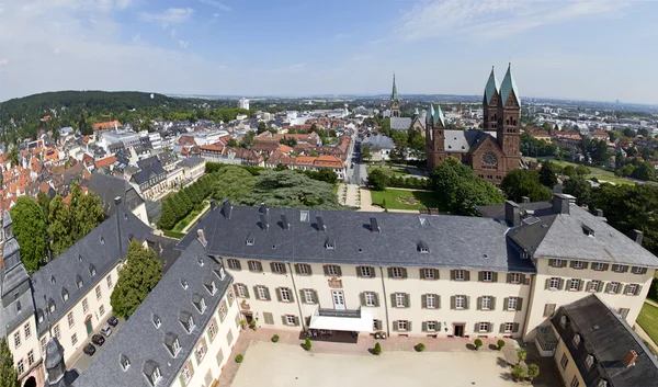 Vista a Bad Homburg con horizonte y vista a la iglesia del Redentor — Foto de Stock