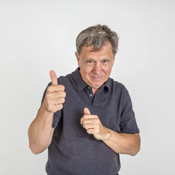 Retrato de gesto hombre maduro —  Fotos de Stock