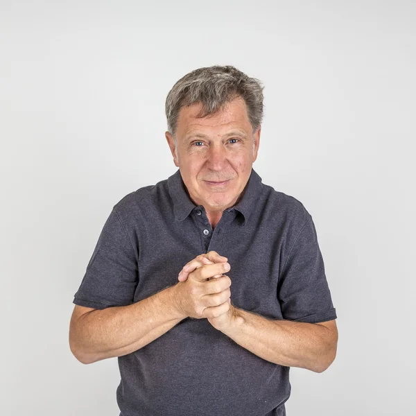 Portrait of gesturing mature man — Stock Photo, Image