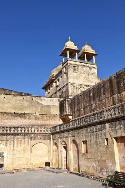 Im Inneren des berühmten Bernsteinforts in Jaipur, Indien. — Stockfoto