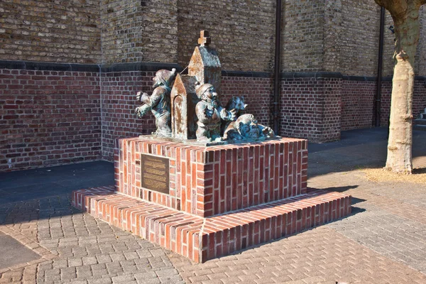 Skulptur der "sekes maenekes" an der Katharinenkirche in — Stockfoto