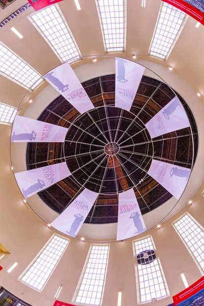 Famous art nouveau ceiling in railway Station — Stock Photo, Image