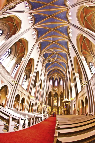 Beroemde gotische markt kirche van binnen — Stockfoto