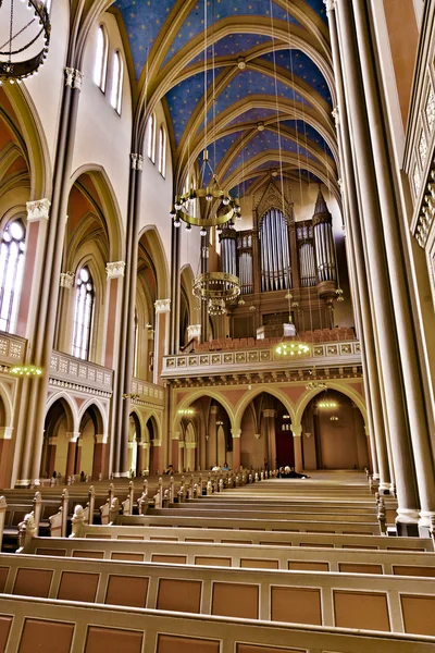 Famous gothic Markt Kirche from inside — Φωτογραφία Αρχείου