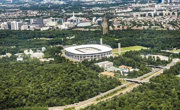 Frankfurt'taki Commerzbank Arena havadan görünümü — Stok fotoğraf