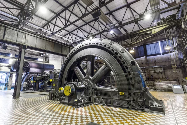 In de zaal van de machine voor verwarming op Volklingen Ironworks Stockfoto