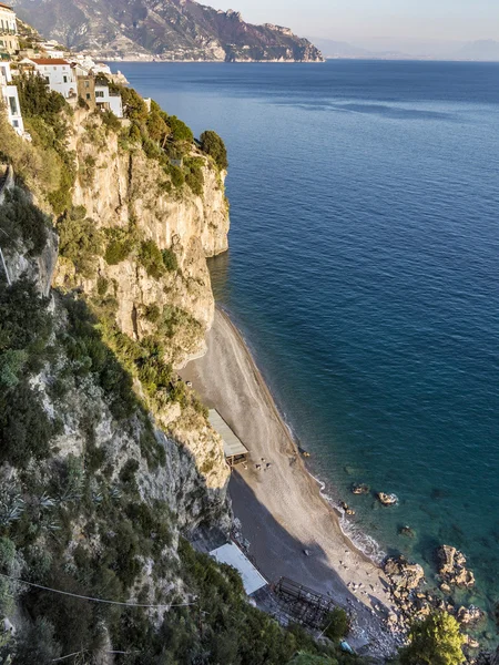 Amalfi Coast view with beach — Stock Photo, Image