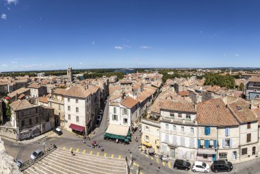 Arles ünlü arenada insanlardan eski yedekte için panoramik