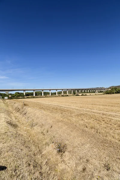 Rural landscape with toll highway and bridge in the Provence, Fr — Stock Photo, Image