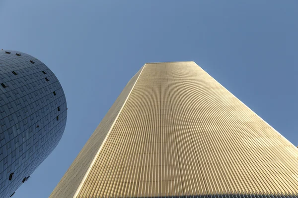 Frankfurt am Main Panoraması gökdelenler ile — Stok fotoğraf