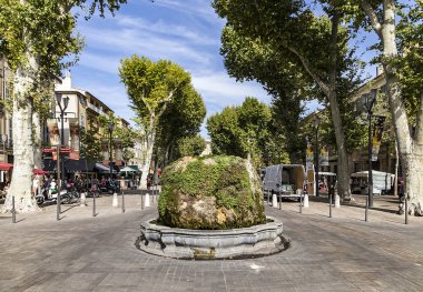 nine cannon fontain in Aix en Provence clipart