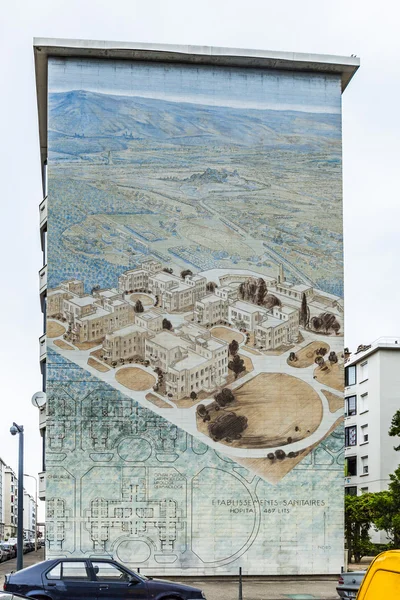 Famous murals in Lyon — Stock Photo, Image