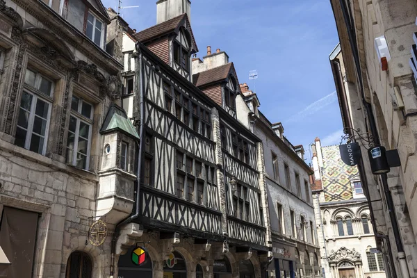 Ancient half-timbered houses in Dijon, France — Stock Photo, Image