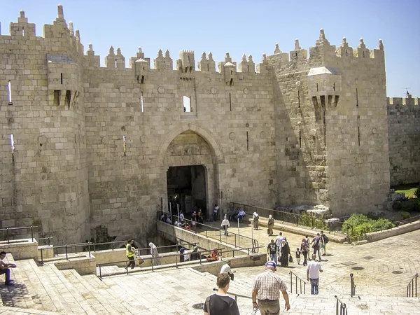 Puerta de Damasco en Jerusalén, Israel — Foto de Stock