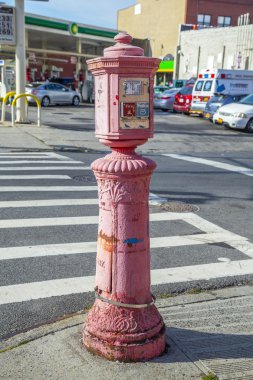 eski Victoria yangın ve polis emergenc ile tipik sokak sahne