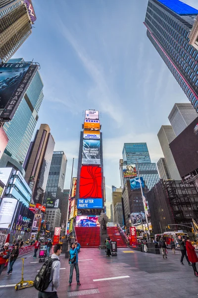 Times Square, featured with Broadway Theaters and huge number of — Stock Photo, Image