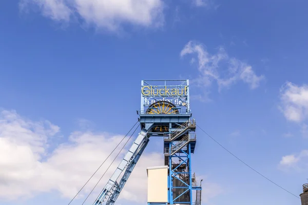 Vista para o eixo da fábrica de mineração Sondershausen — Fotografia de Stock