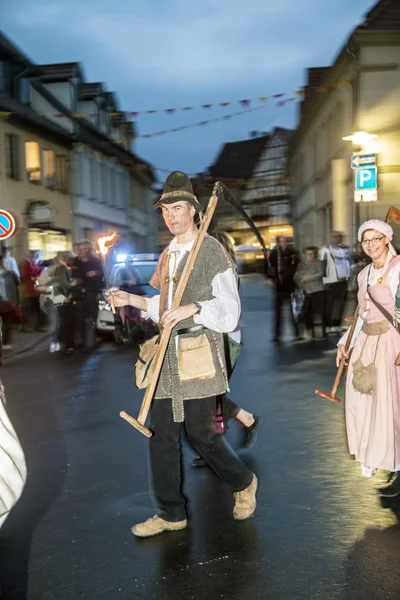 People at the farmers procession to remember the farmer revoluti — Stock Photo, Image