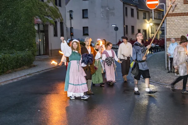 People at the farmers procession to remember the farmer revoluti — Stock Photo, Image