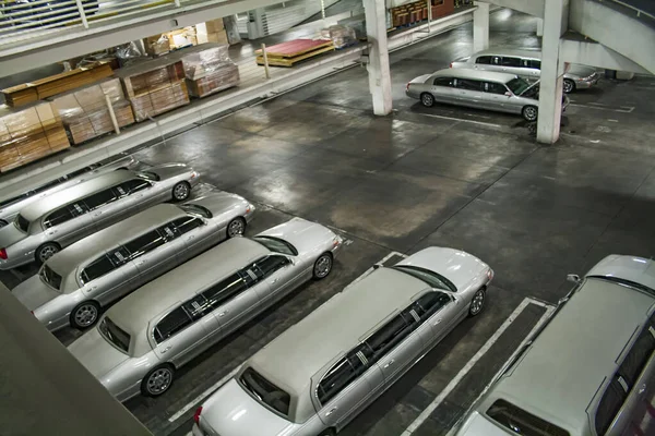 Las Vegas Usa Juli 2008 Strech Limousiner Parkerade Ett Garage — Stockfoto