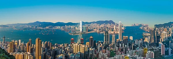 Victoria Hongkong January 2010 Hong Kong View Victoria Peak Bay — Stock Photo, Image