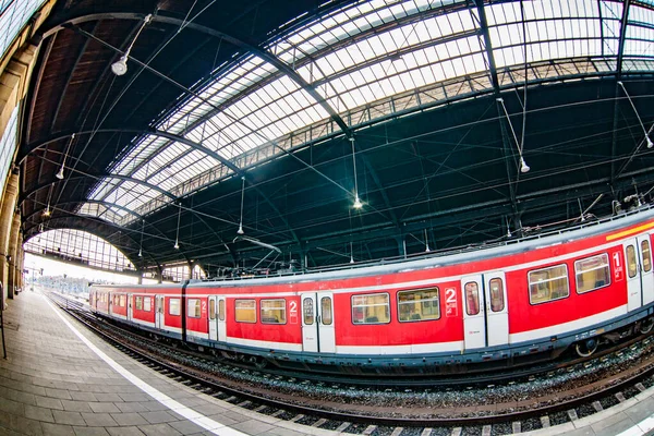 Wiesbaden Allemagne Février 2010 Gare Classique Wiesbaden Avec Trains — Photo