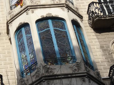 Barcelona, İspanya - 1 Mart 2015: Paseo de Gracia Bulvarı, Barcelona, Katalonya, İspanya.