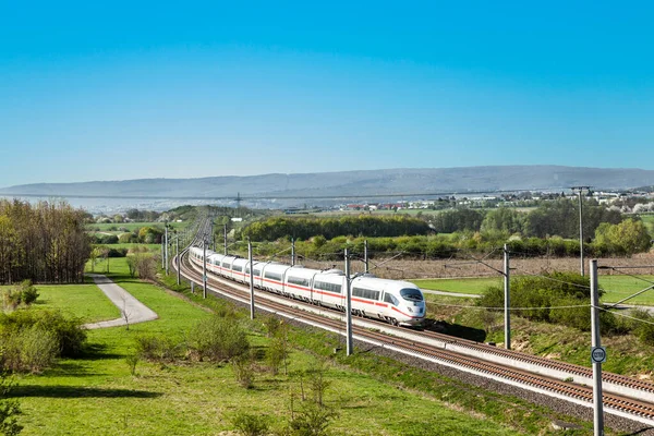 Raunheim Germany April 2011 High Speed Train Full Speed Landscape — Stock Photo, Image