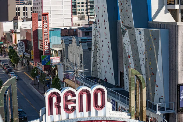 Reno Usa Juni 2012 Luftaufnahme Der Kreuzung Commerce Row Mit — Stockfoto