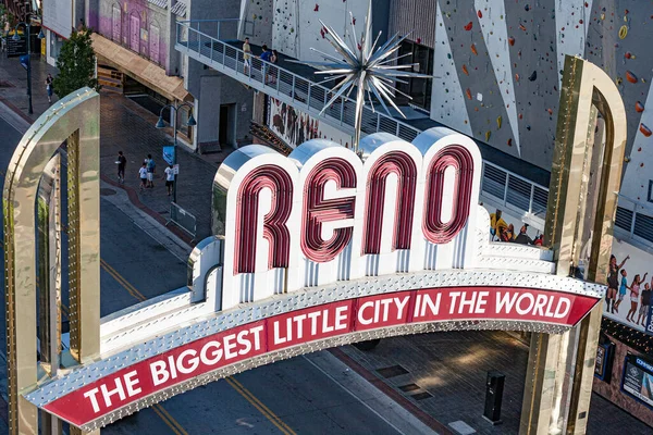 Reno Usa Juni 2012 Luftaufnahme Der Kreuzung Commerce Row Mit — Stockfoto