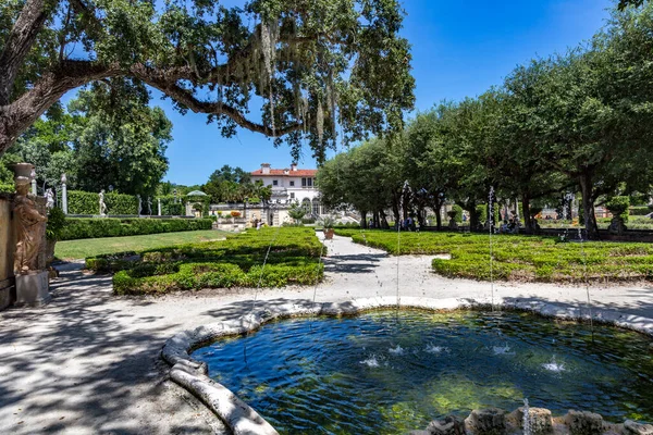 Miami Usa Augusti 2014 Besöker Villan Vizcaya Miami Vizcaya Museum — Stockfoto