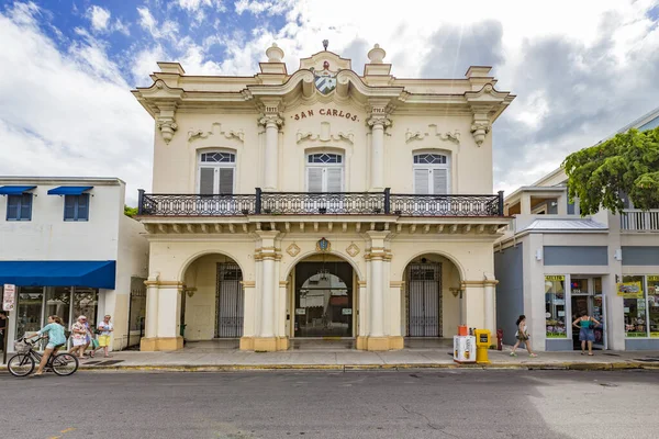 キーウェスト 2014年8月26日 サンカルロス研究所は サンカルロスとも呼ばれ フロリダ州キーウェストの516 Duval Streetに位置するキューバの遺産センターと博物館です — ストック写真