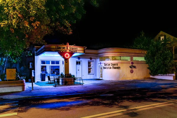 Key West Agosto 2014 Vista Nocturna Del Exterior Del Cine — Foto de Stock