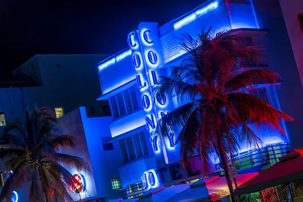 Miami Usa August 2014 Facade Famous Art Deco Hotel Colony — Stock Photo, Image