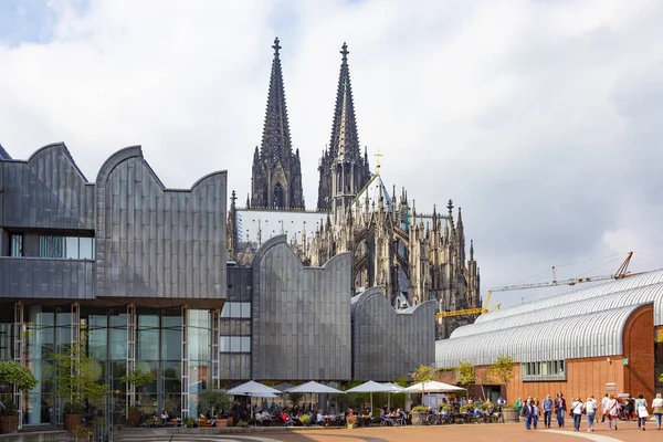 Colonia Alemania Septiembre 2014 Plano Exterior Del Museo Ludwig Café — Foto de Stock