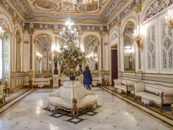 Valencia Spagna Gennaio 2017 Sala Principale Splendidamente Decorata Nel Vecchio — Foto Stock